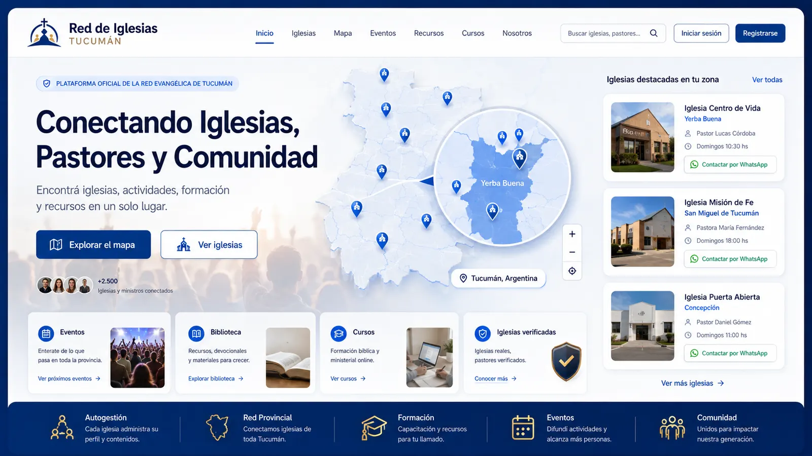 Federación de Iglesias — propuesta visual de la plataforma